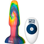 Разноцветная анальная пробка с пультом управления Peace & Love Tie-Dye b-Vibe