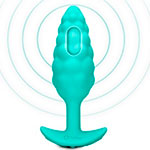 Бирюзовая вибропробка b-Vibe Bump для анальной стимуляции