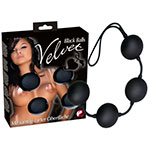 Пример шаров для анальной стимуляции Velvet Black Balls