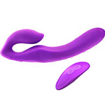 Пример женского фиолетового вибрострапона с пультом управления Pipedream Fantasy For Her Ultimate