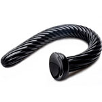 Анальный тимулятор-гигант черного цвета Hosed 19 Inch Spiral Anal Snake