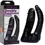 Коробка с черным двойным фаллоимитатором Doc Johnson Double Penetrator Attachment