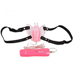 Фотография стимулятора в форме бабочки на ремешках Baile Mini Butterfly Strap on Dildo Vibrator