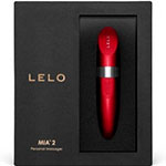 Фото красного вибратора в коробке от Lelo MIA 2.