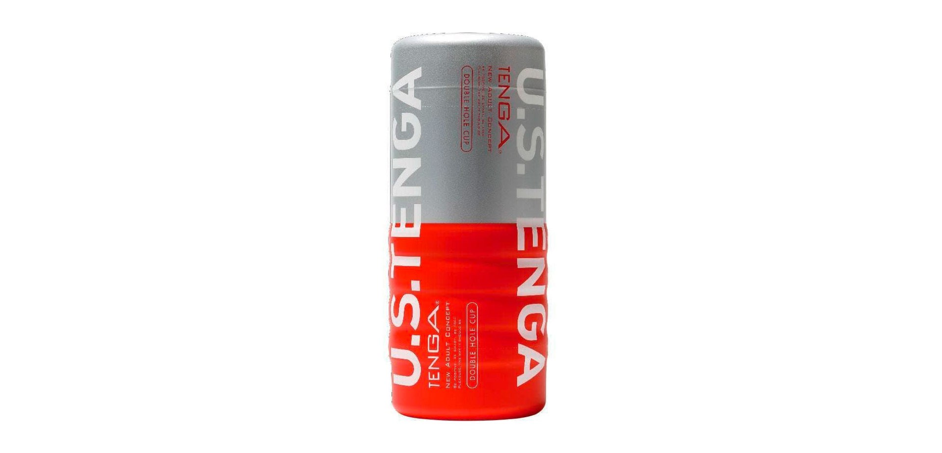 Мастурбатор Tenga Double Hole US красно-серый.