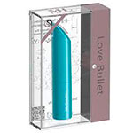 Бирюзовый компактный вибромассажер ML Creation Love Bullet в прозрачной коробочке