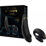 Фото элитного набора вибраторов Womanizer Premium + We-Vibe Chorus на фоне коробки