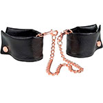 Черные наручники с золотой цепью Entice French Cuffs