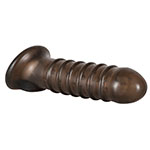 Коричневая удлиняющая насадка с дополнительным рельефом Rebel Dick & Ball Sleeve