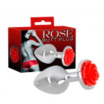 Металлическая втулка You2Toys Rose Butt Plug для анальных ласк с розочкой