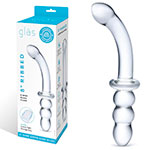 Изображение коробки с двухсторонним универсальным фаллосом Ribbed G-Spot Glas для начинающих
