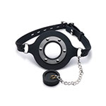 Черный силиконовый кляп с отверстием Pipedream Feeding Gag