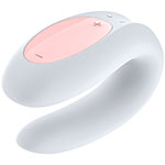 Фото белого стимулятора Satisfyer Double Joy для двоих