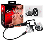 Коробка с вакуумными помпами Vibrating Nipple Cups для сосков  с вибростимуляцией от Bad Kitty