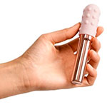 Розовый клиторальный вибратор Le Wand Grand Bullet Rose с пупырышками