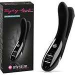 Двойной вибратор-миостимулятор Mystim Tingling Aparte Estim Vibrator черного цвета