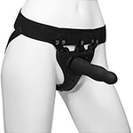 Черный вибрострапон Doc Johnson Body Extensions BE Aroused Black на манекене