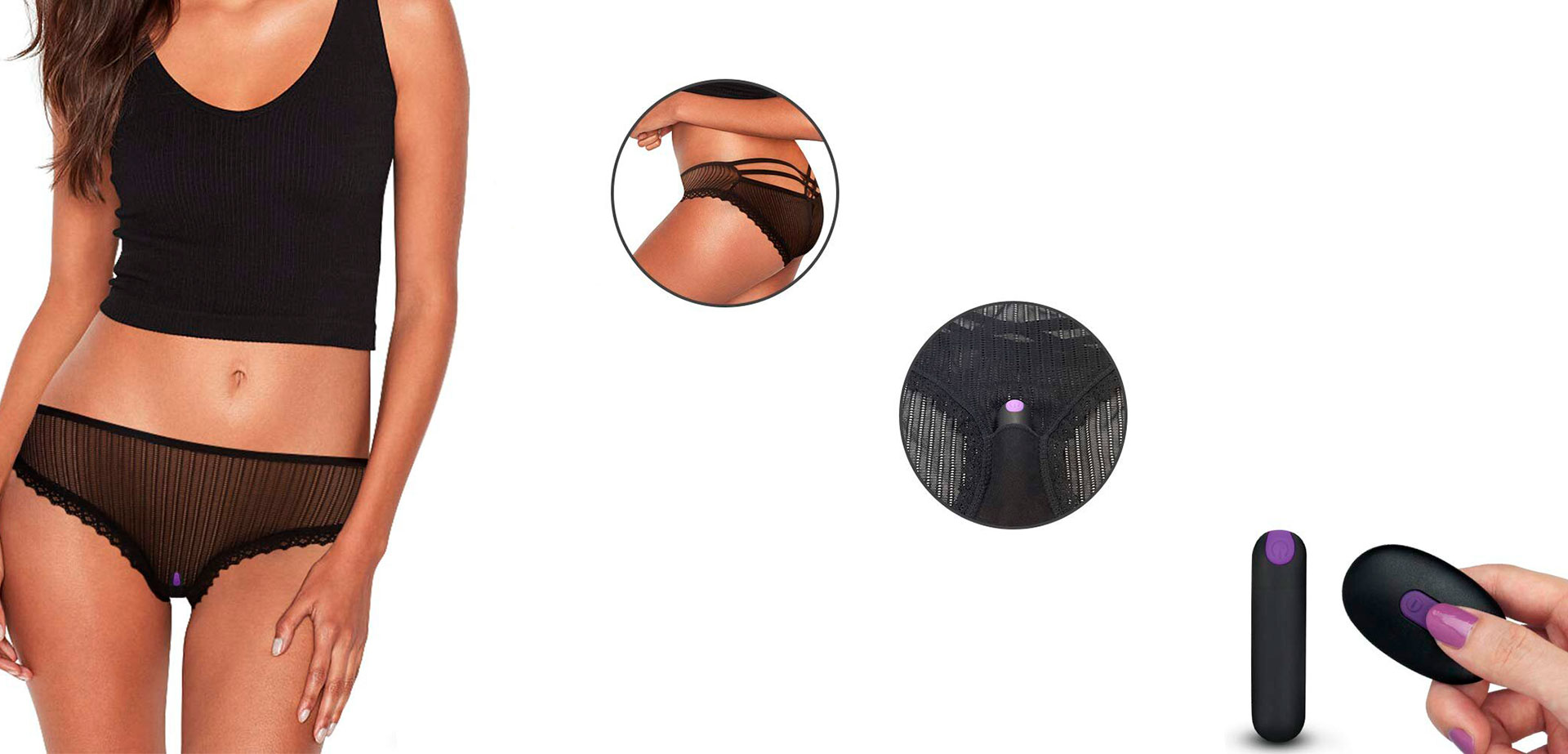 Вибротрусики с вибропулей на пульте управления.