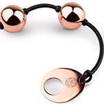 Золотистые вагинальные шарики на веревке Rosy Gold Nouveau Ben Wa